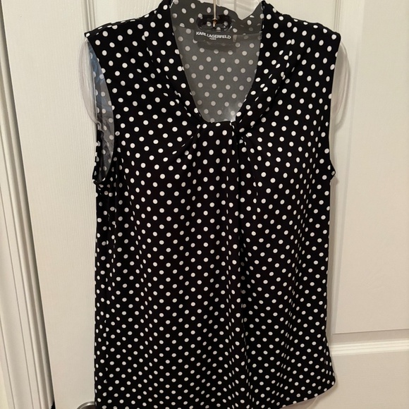 Karl Lagerfeld black and white small top - Picture 1 of 5